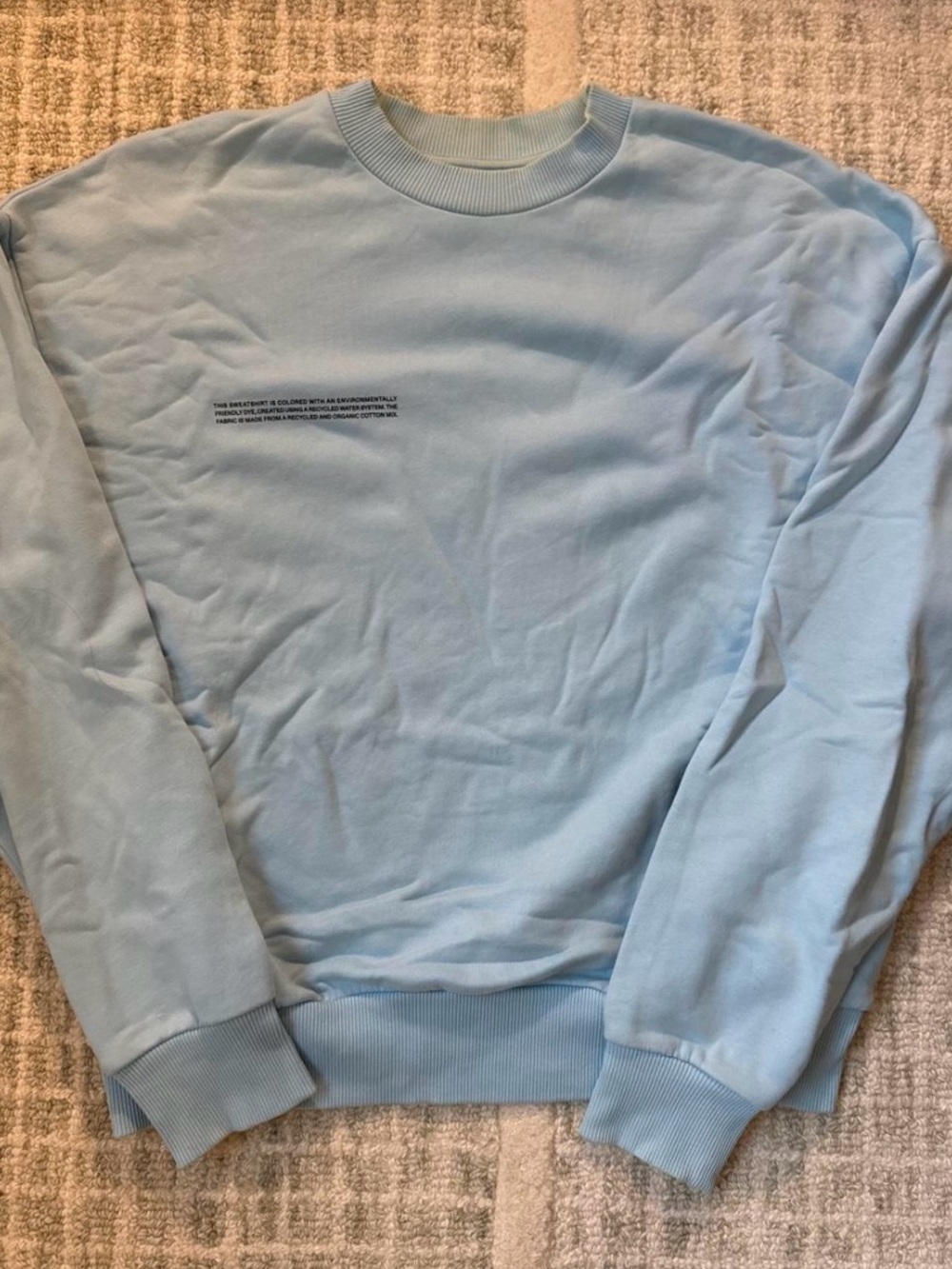 Pangaia Light Blue Crewneck Sweatshirt